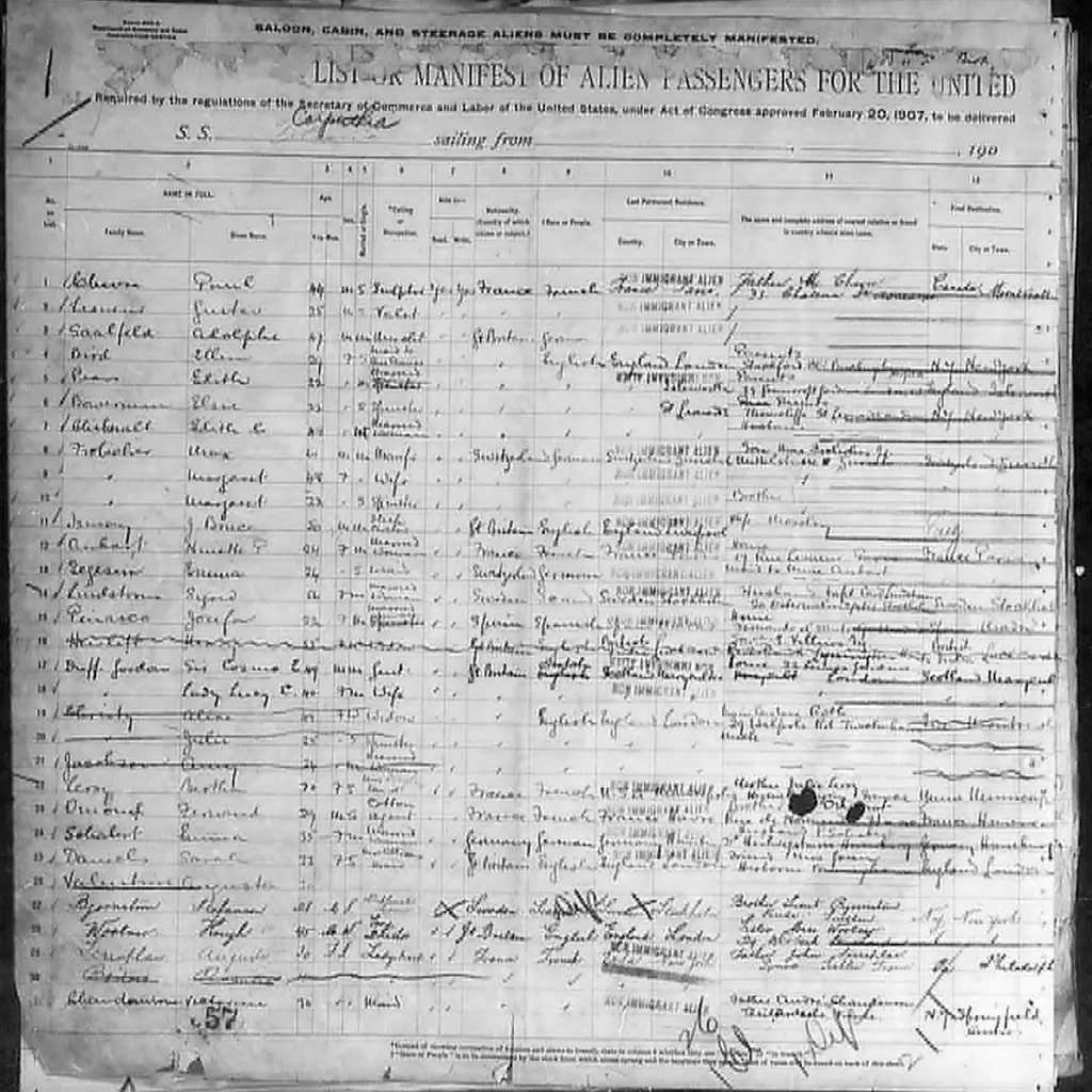 Passenger lists are very important in the initial stages of genealogical research